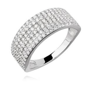 Stříbrný rhodiovaný prsten Elegance